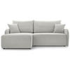 ECKSOFA Netarro, Graubeige Chenille, linksseitig - Taupe/Schwarz, Kunststoff/Textil (198/147cm) - Selsey