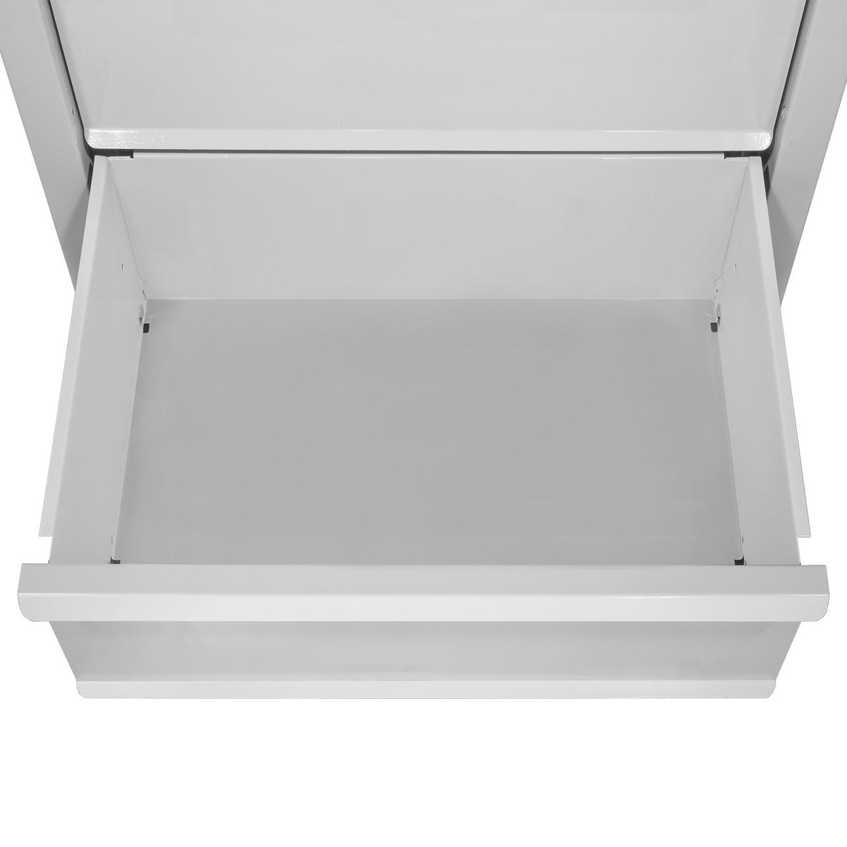 SCHUBLADENSCHRANK Kobra mit 10 Schubladen + Gummiauflage 90x71x55cm Lichtgrau - Grau, Metall (71/90/55cm) - PROREGAL