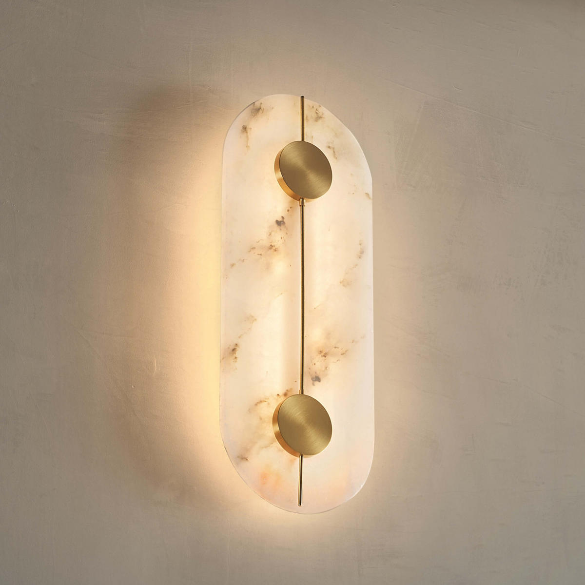 WANDLEUCHTE Calizia, Weiß und Gold, 42.5cm - Goldfarben, Metall (16.5/42.5/6cm) - KOSILUM