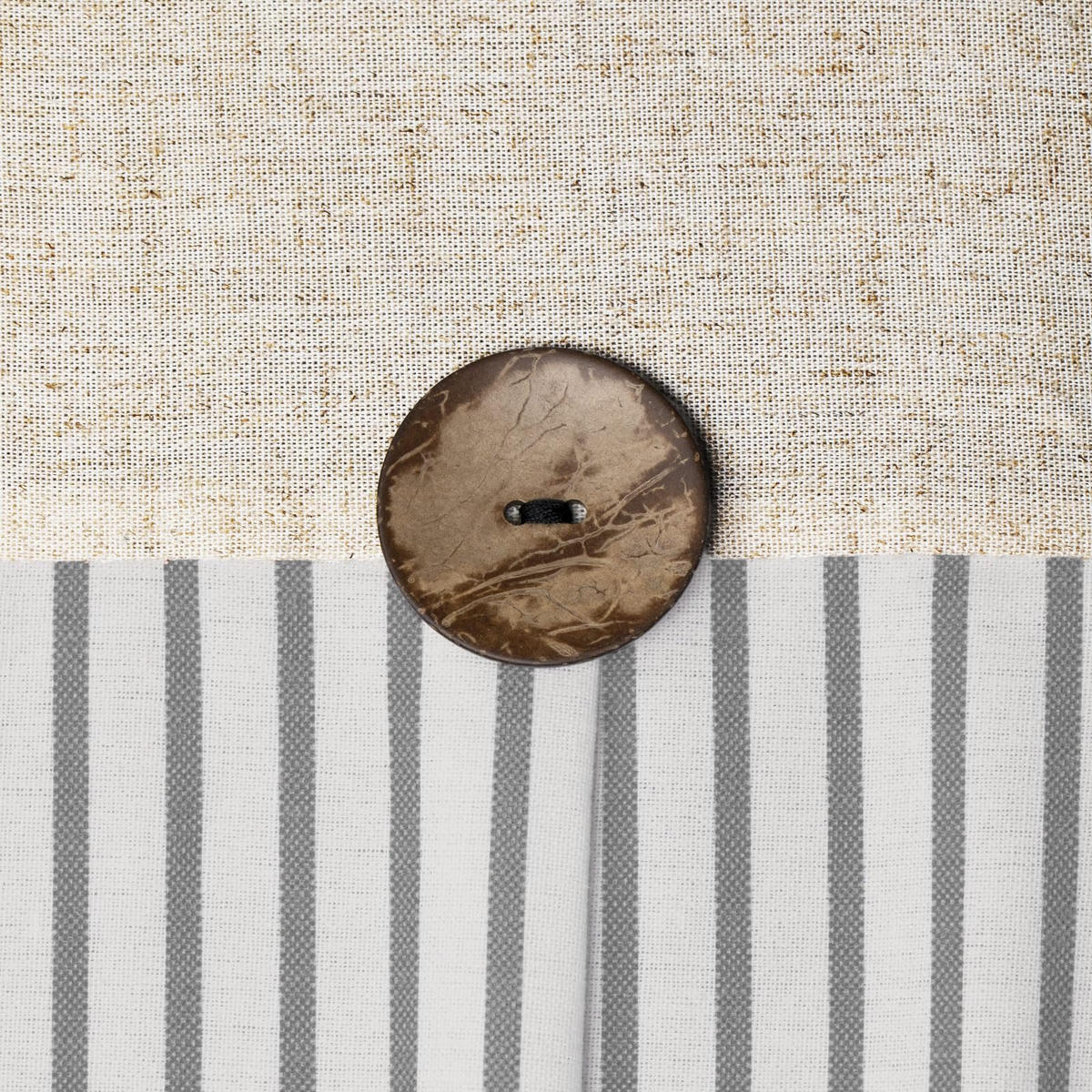 DUSCHVORHANG Grau Landhaus Stil Leinen Polyester - Grau, Textil (183/183cm) - MCBOSON