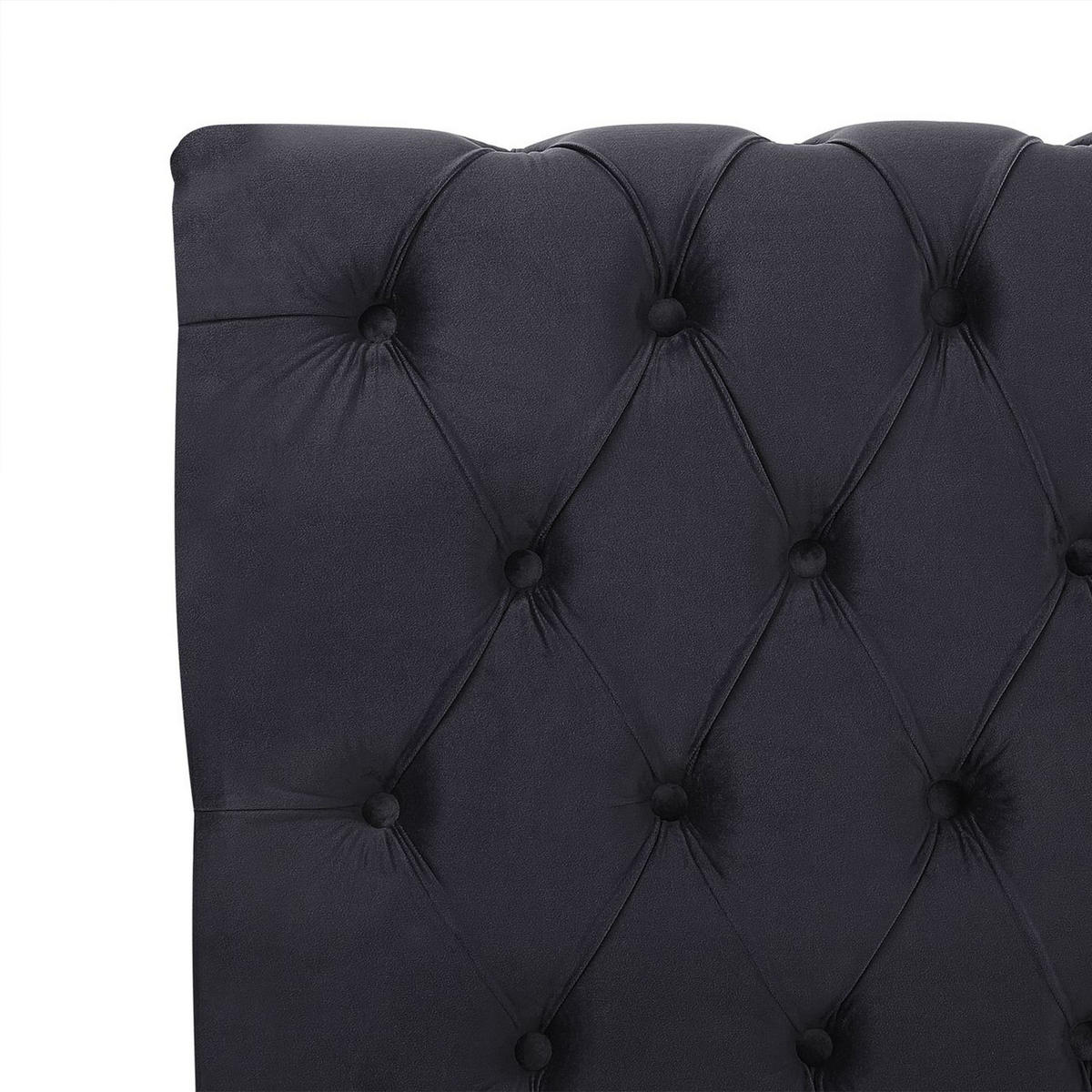 BETT 160/200cm Schwarz Avallon - Schwarz, Textil (160/200cm) - Beliani