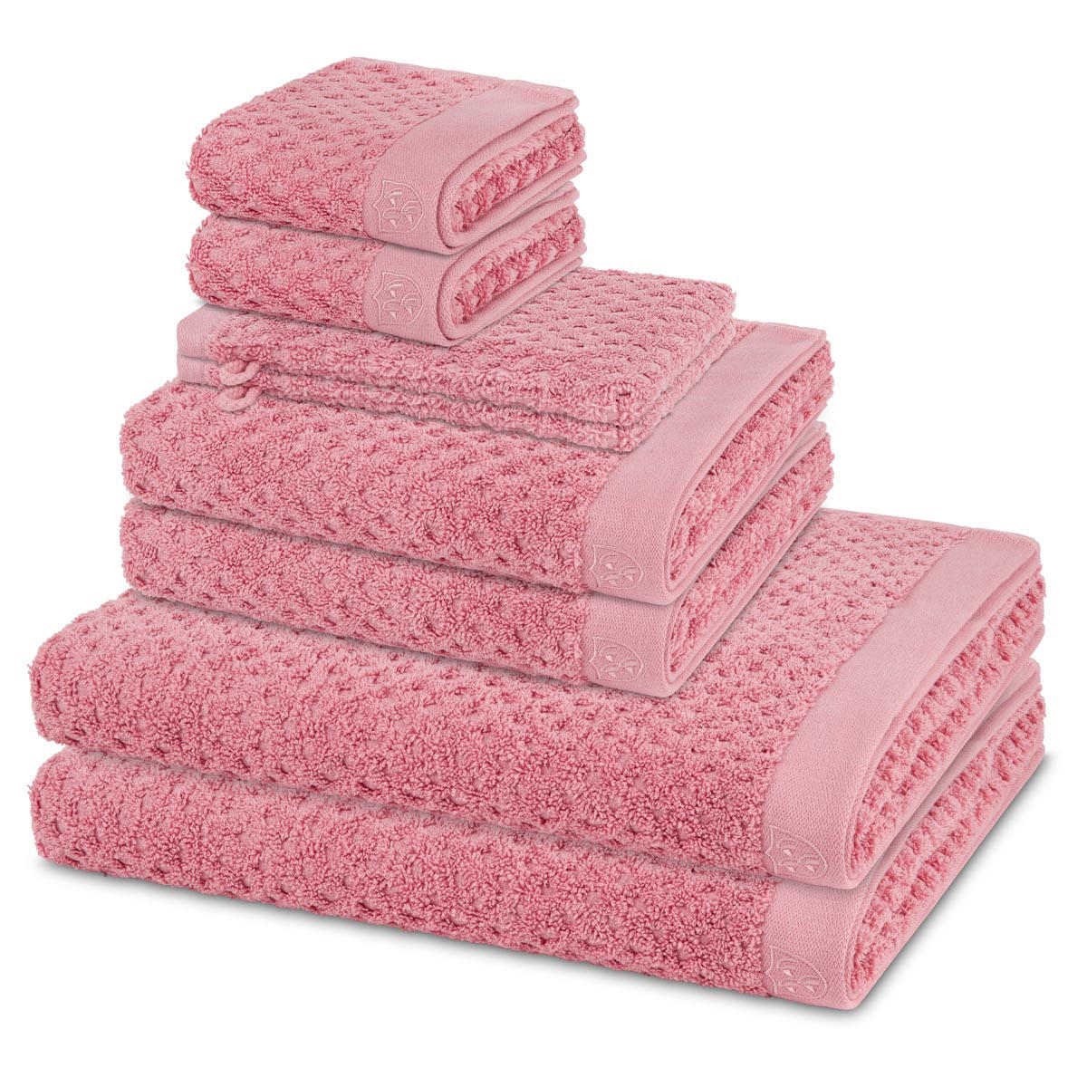 FROTTIERSET Harmony 8-teilig - Rosa, Textil (50/100cm) - Ross