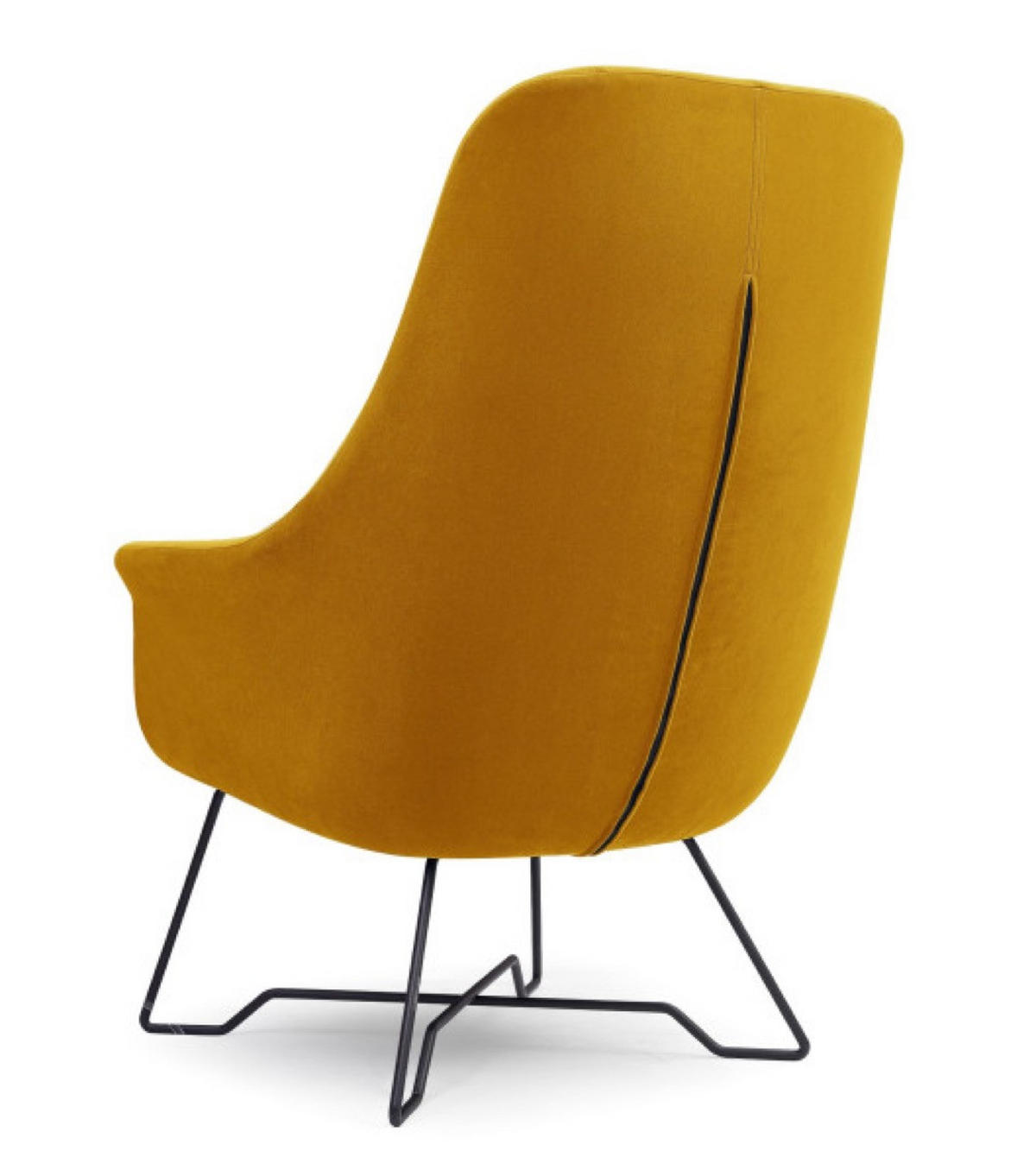 SESSEL Senfgelb ENZO Gepolstert Mit Gepolstertem Rückenlehne - Orange, Textil (72.5/101.5/83cm) - Sepro Meble