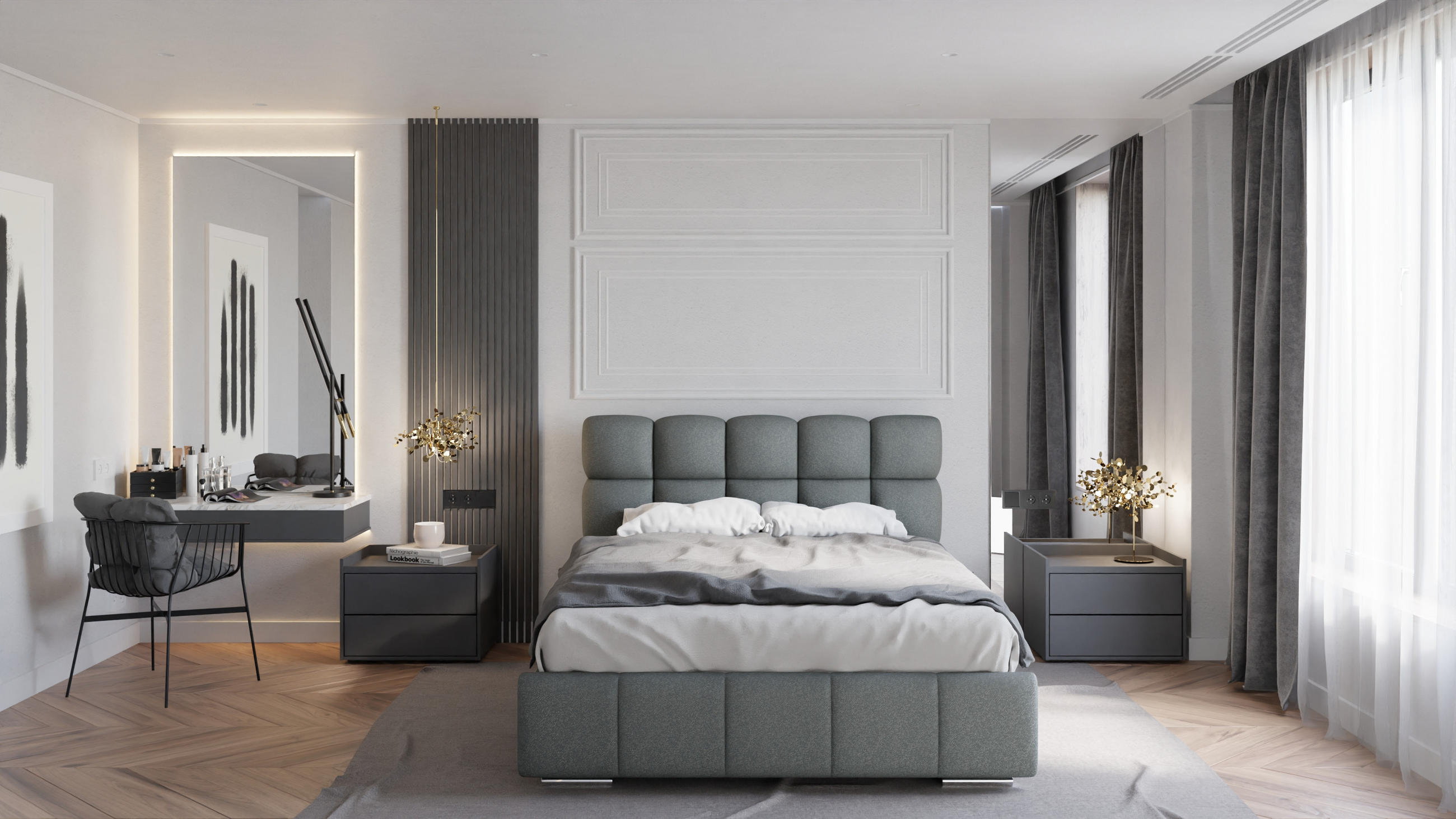 POLSTERBETT Bliss 140 x 200 cm mit Bettkasten und Lattenrost ohne matratze - dunkelgrau - Dunkelgrau, Holz (140/200cm) - Panda Möbel