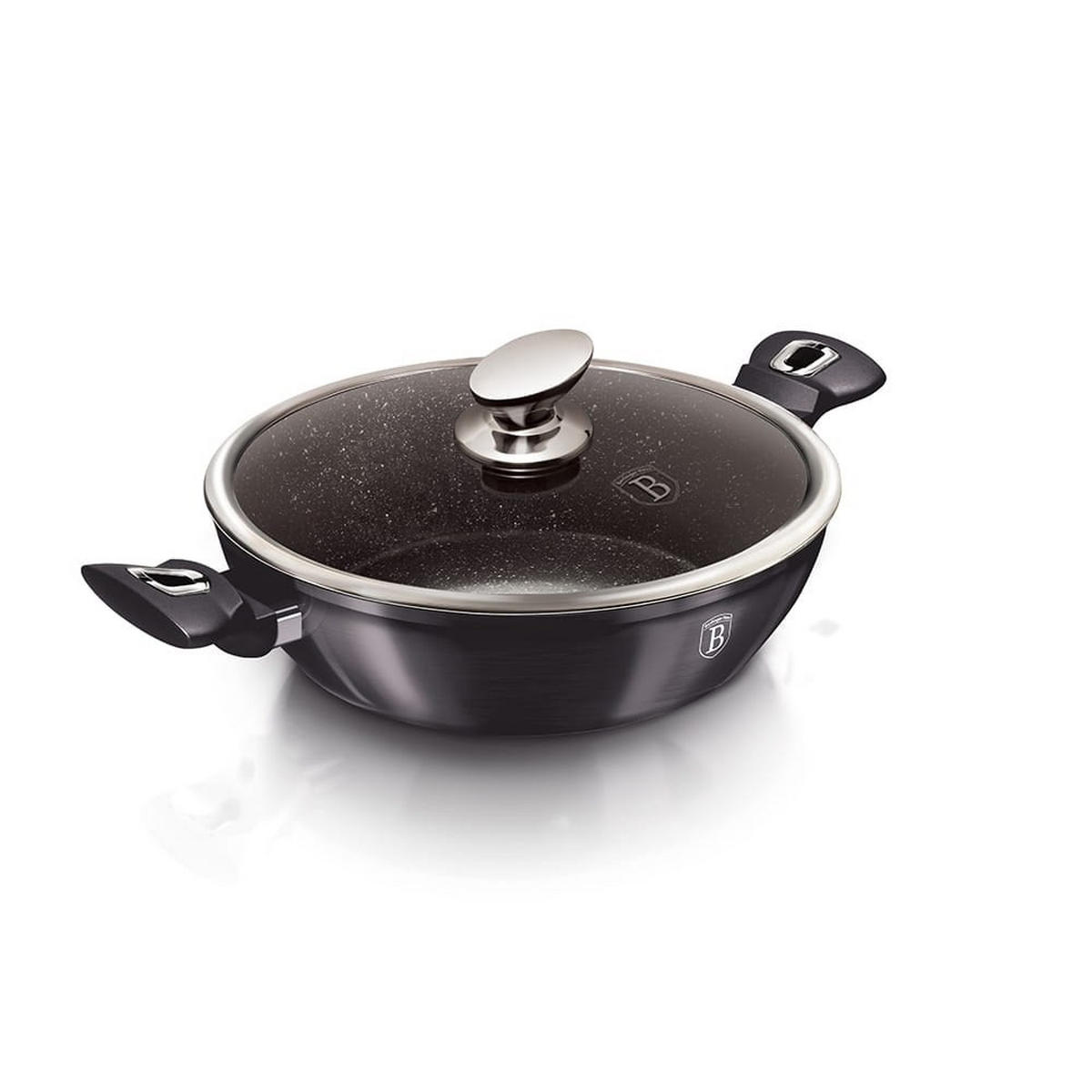 TOPF Graphit 28/28/7.5 cm BH6898 - Graphitfarben, Metall (28cm) - Berlinger Haus