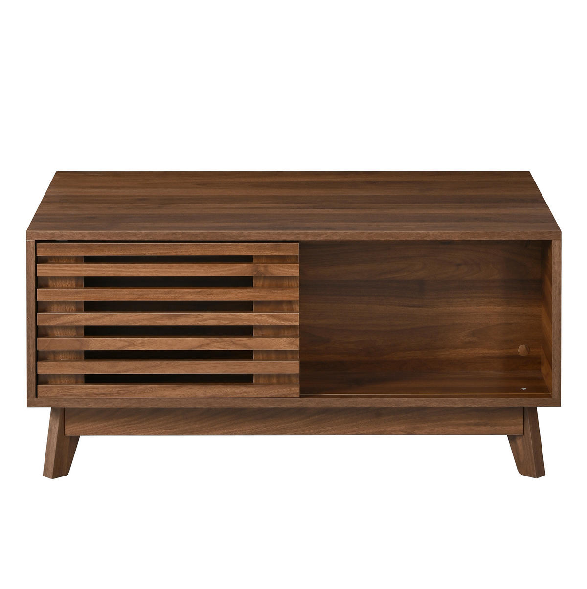 COUCHTISCH 90/55/57.5 cm in Walnuss aus MDF mit höhenverstellbarer Tischplatte - Nussbaumfarben, Holzwerkstoff (90/55/57.5cm) - OKMYHOME