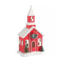 LEDFIGUR Gracehall, Rot, 27x10,5x14,5 cm, Dekorative Weihnachtsdeko - Rot, Kunststoff (10.5/27/14.5cm) - home&you