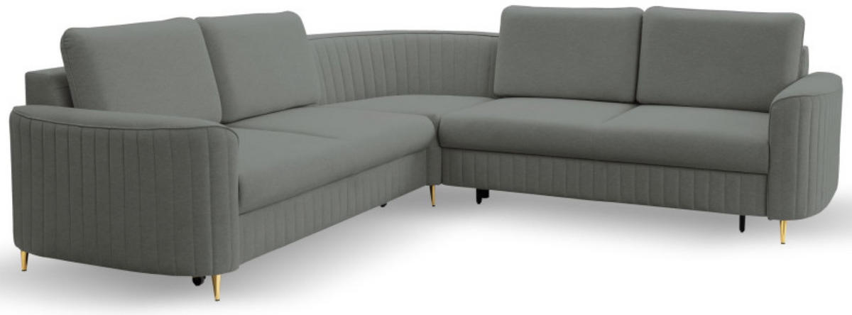 ECKSOFA Grafit LOREN Mit Schlaffunktion Und Bettkasten - Graphitfarben, Textil (251/251cm) - Sepro Meble