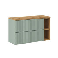 SKRINKA POD UMÝVADLO 100.4cm Jade Zelená a drevo - zelená, kompozitné drevo (100.4/59/40cm) - Petits-meubles