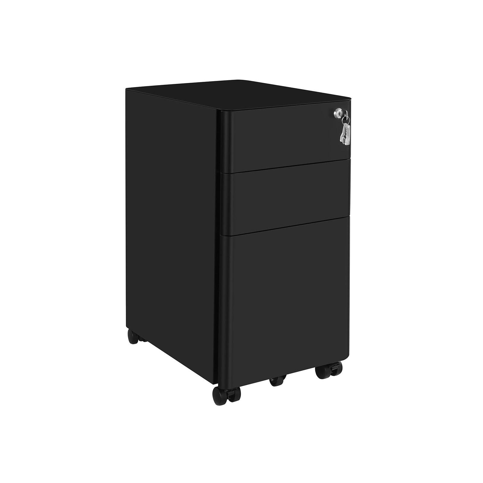 Hansiro Rollcontainer Schwarz 46x60x30 cm
