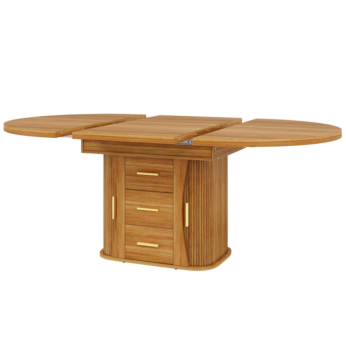 AUSZIEHTISCH Walnussfarben 118-158/118/77 cm - Walnussfarben, Holz (118/118/77cm) - PANGIVO
