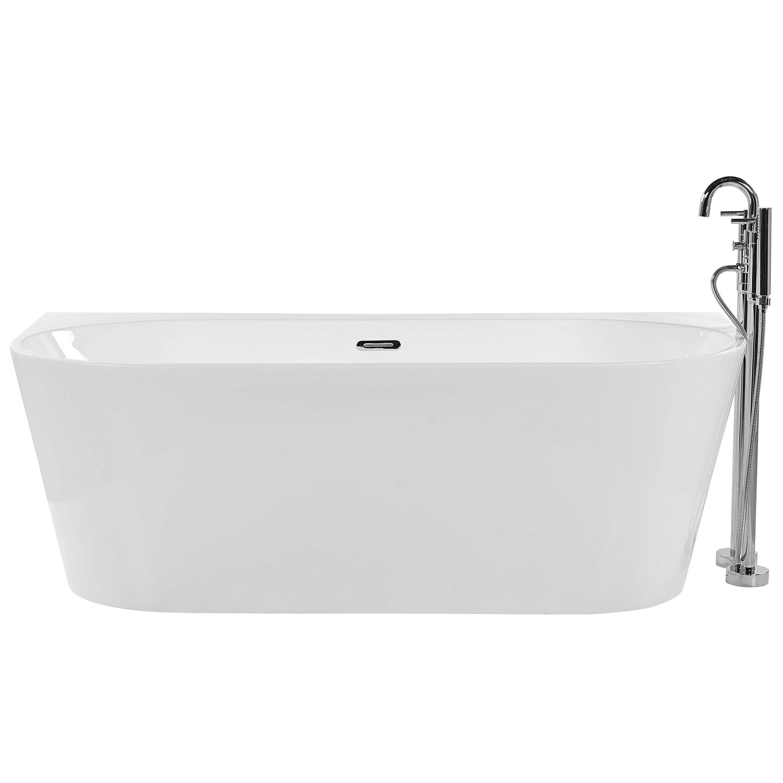 BADEWANNE 80x170x59 cm weiß Harvey - Weiß, Kunststoff (80/59/170cm) - Beliani