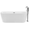 BADEWANNE 80x170x59 cm weiß Harvey - Weiß, Kunststoff (80/59/170cm) - Beliani