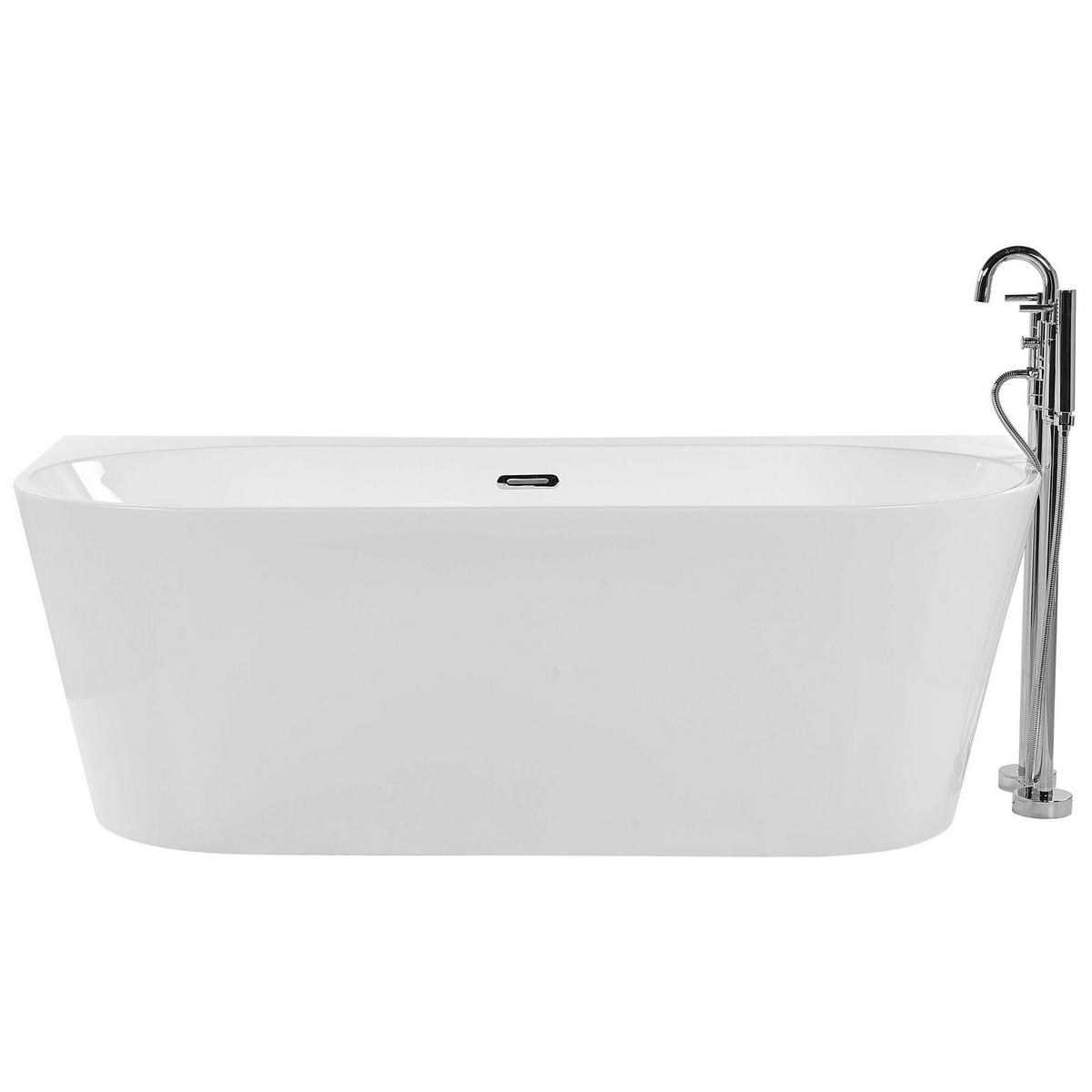 BADEWANNE 80x170x59 cm weiß Harvey - Weiß, Kunststoff (80/59/170cm) - Beliani