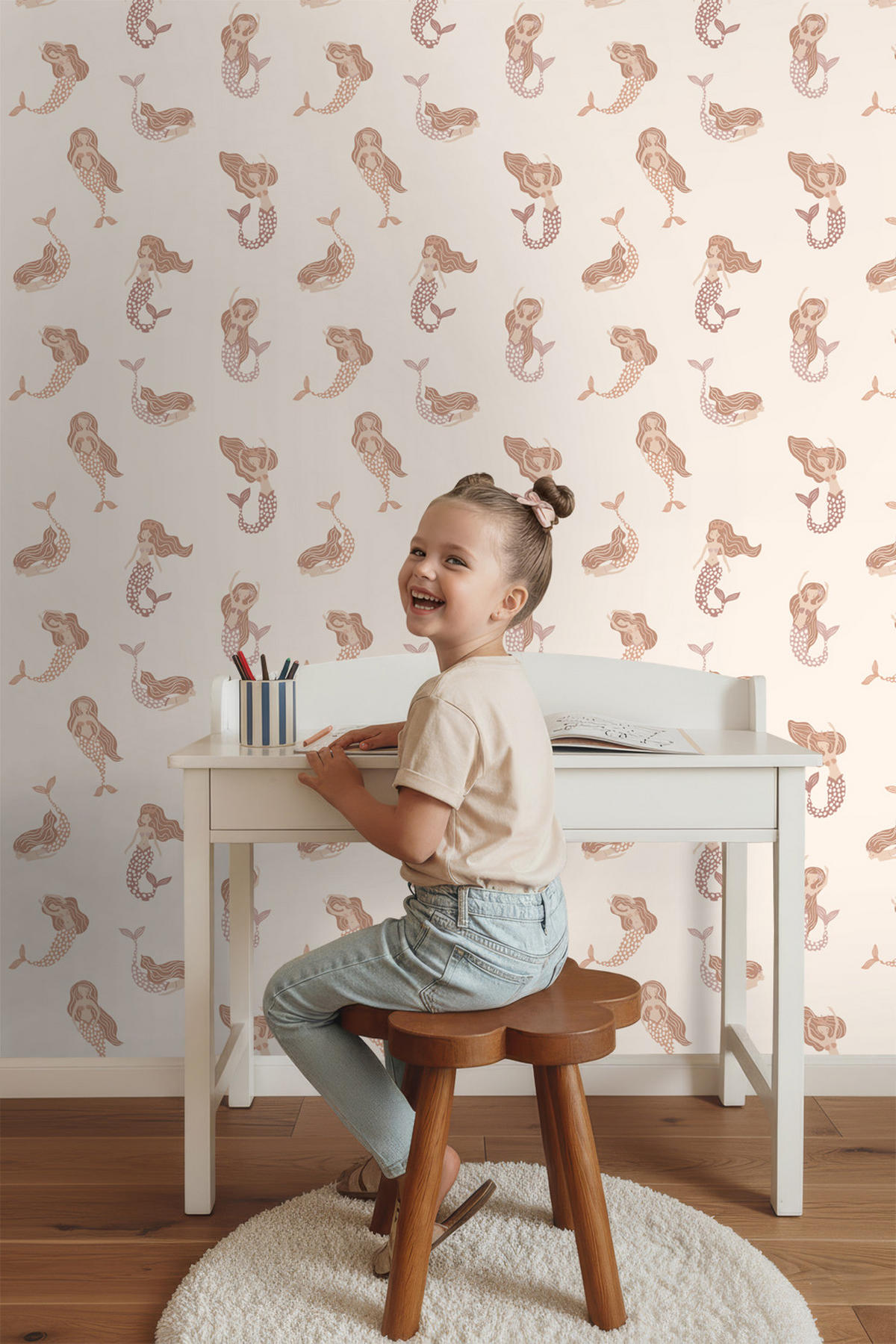 TAPETE Meerjungfrauen 50 x 900 cm - Pink, Papier (50/0.1cm) - ESTAhome