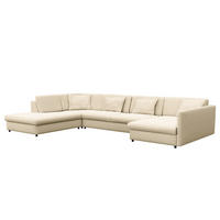 WOHNLANDSCHAFT - Schwarz/Weiß, Kunststoff/Textil (431/84/272cm) - home24