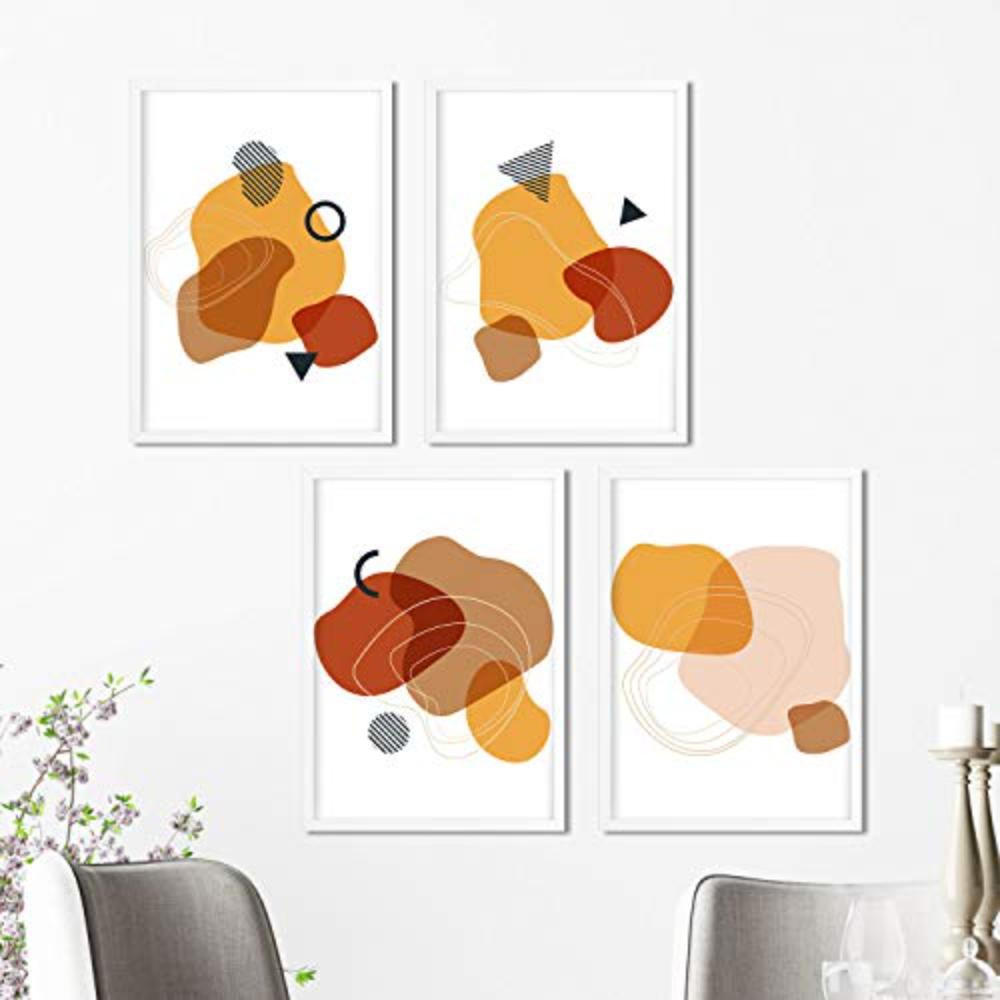 POSTER Set mit 4 abstrakten Collage Sahara Infinito Unendlichkeitsseiten A3 Rahmenlos - Klar, Papier (29.7/3cm) - Nacnic