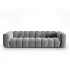 SOFA modular Lupine aus Samt grau 4 Sitzplätze - Grau, Textil (95/70/290cm) - Micadoni