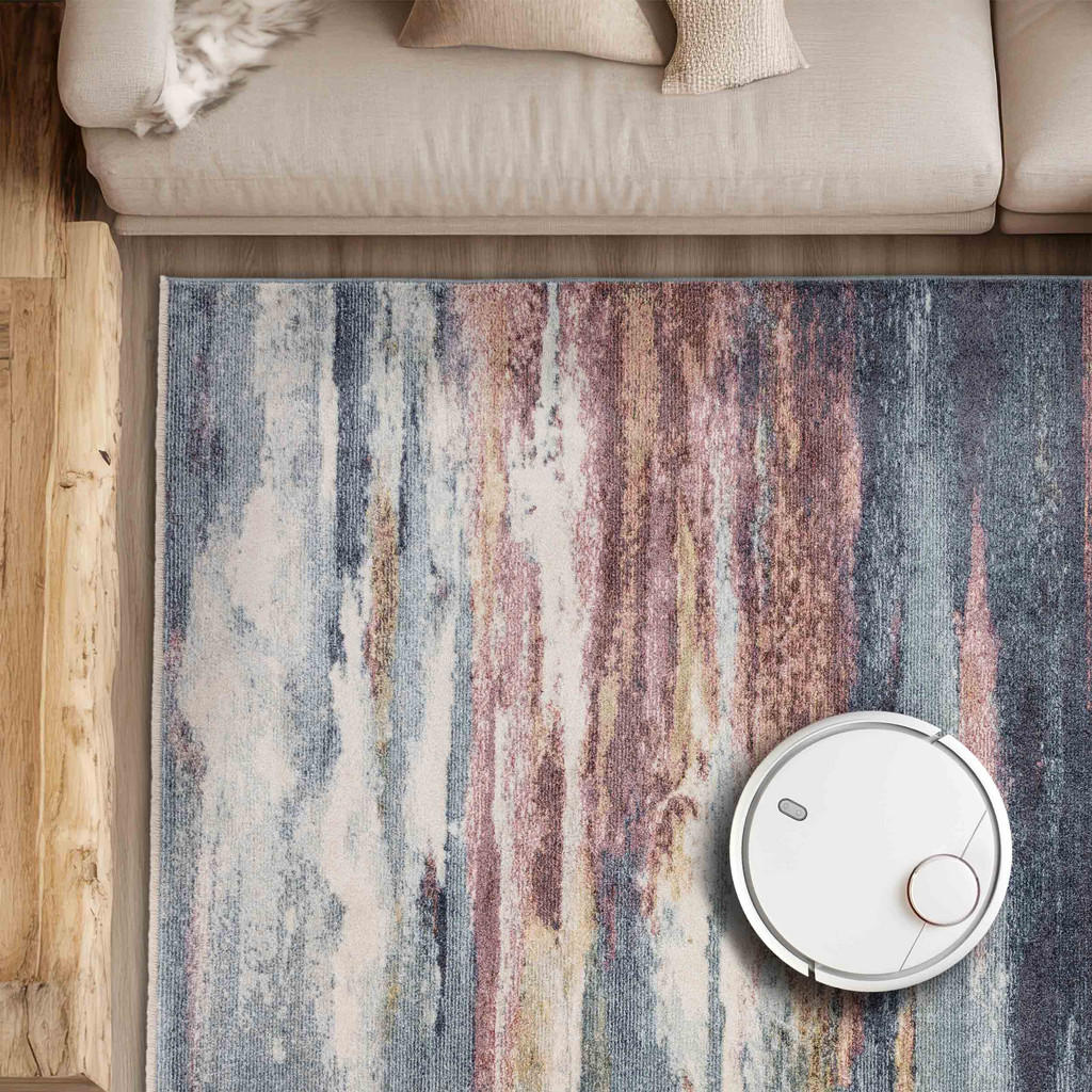 Thumbnail - Astra Designteppich, Blau, Textil, 133x190 cm, Oeko-Tex® Standard 100, Teppiche & Böden, Teppiche, Moderne Teppiche
