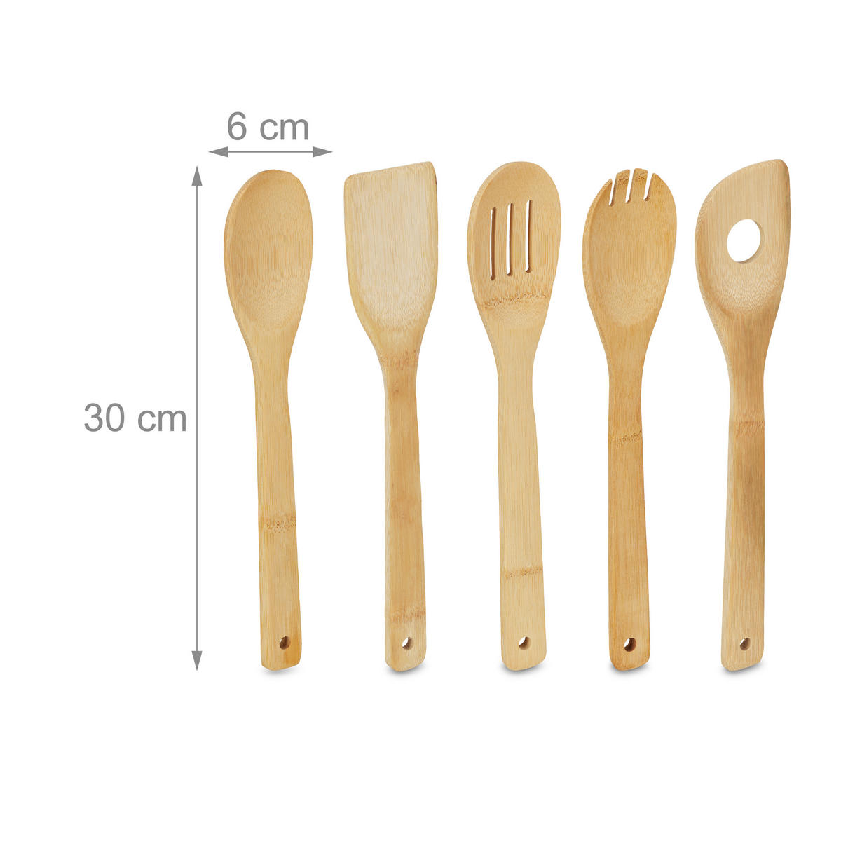 KÜCHENUTENSILIENHALTER - Hellbraun, Holz - Relaxdays