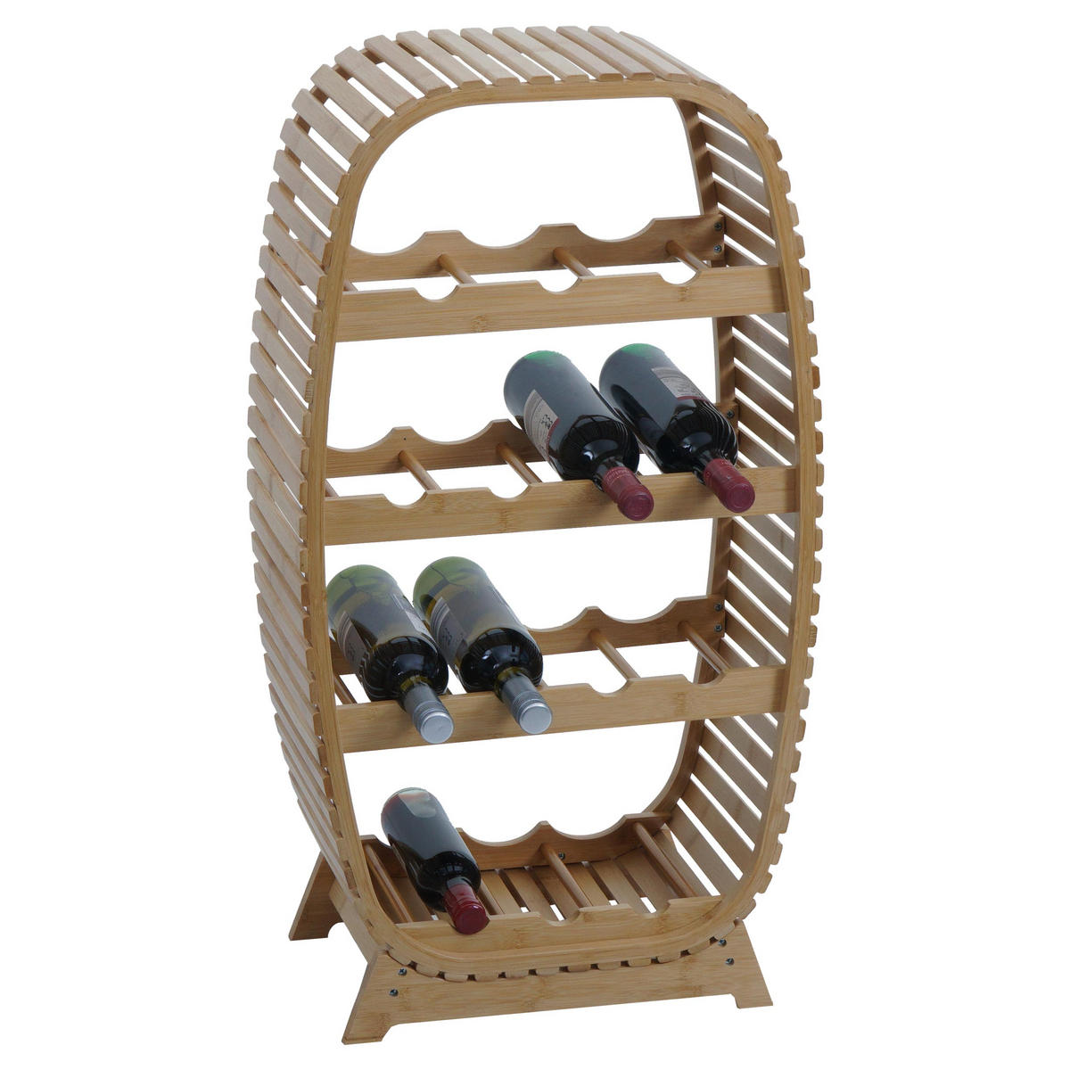 WEINREGAL Braun - Braun, Holz (46/85/25cm) - MCW
