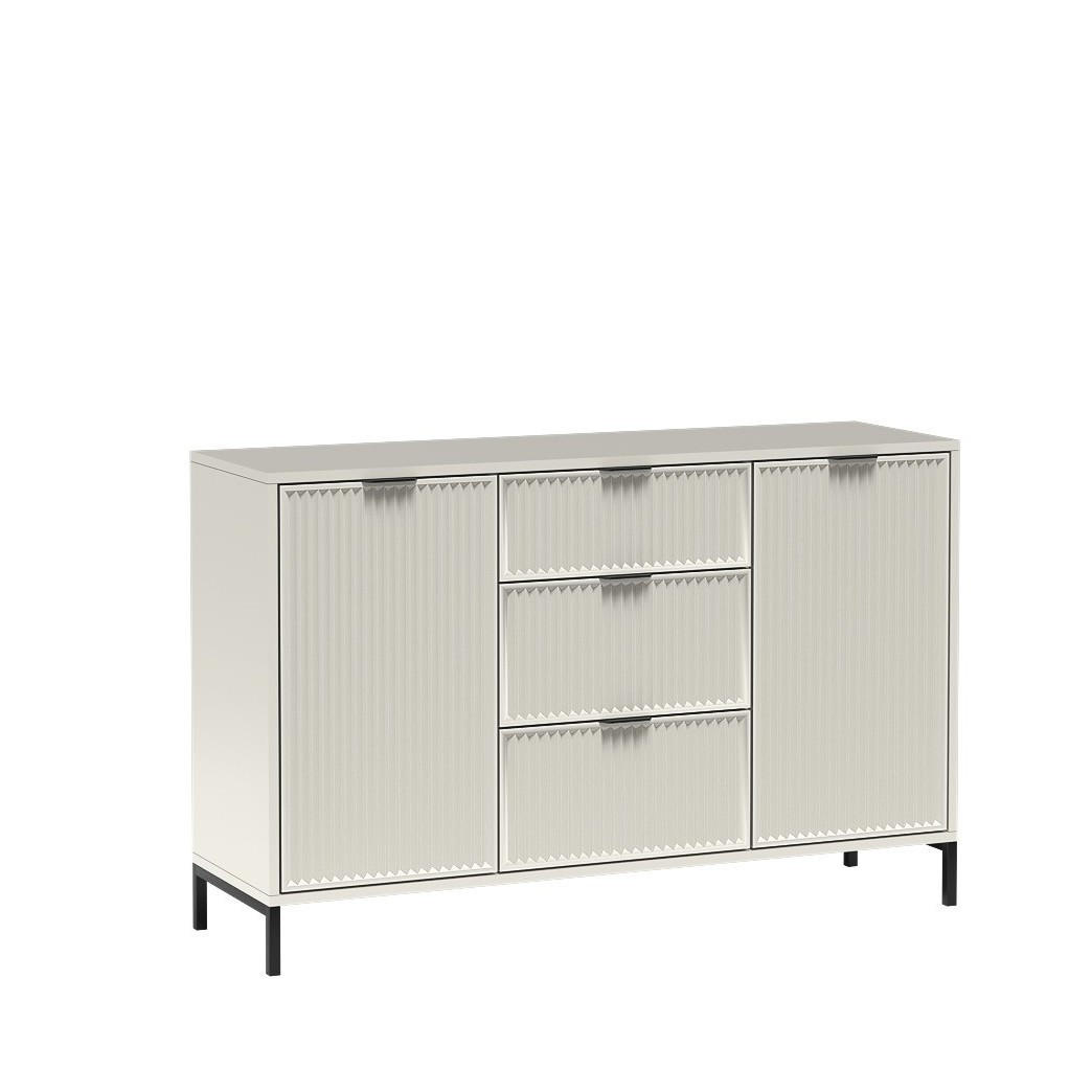 KOMMODE ZIGO 135/86/40,6cm mit 3 Schubladen 2 Türen Kaschmir - Kaschmir, Holzwerkstoff (135/86/40.6cm) - MASSENO