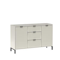 KOMMODE ZIGO 135/86/40,6cm mit 3 Schubladen 2 Türen Kaschmir - Kaschmir, Holzwerkstoff (135/86/40.6cm) - MASSENO