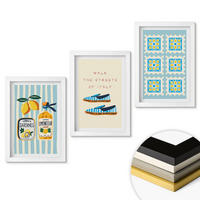 WANDBILDER 3er-Set - 20x30 cm Weißer Rahmen - Früchte, Elemente der italienischen Kultur - Weiß, Kunststoff (20/30cm) - ArtPrintCave