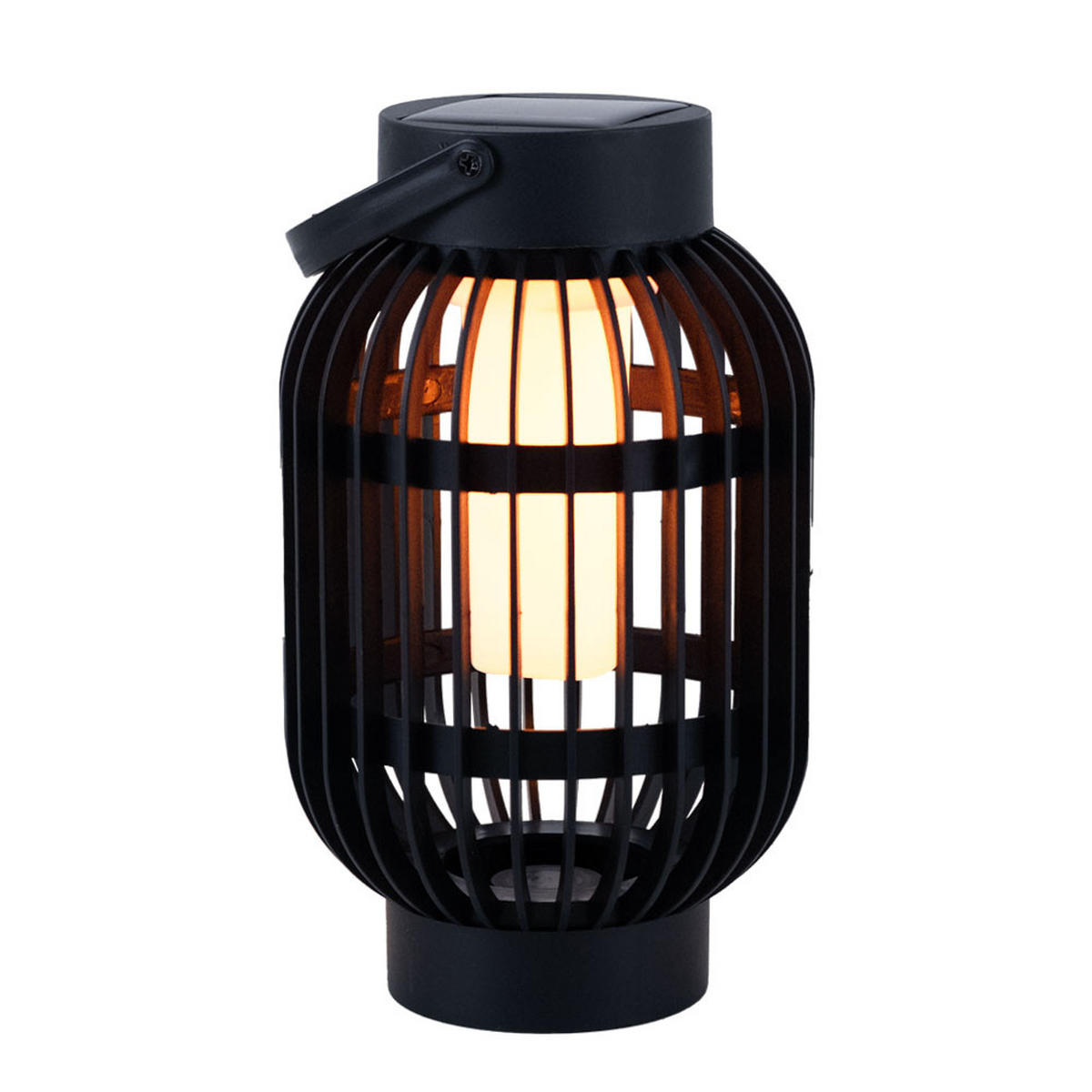 LED AUSSENLEUCHTE Solar Schwarz - Schwarz, Kunststoff (13/13/72.5cm)