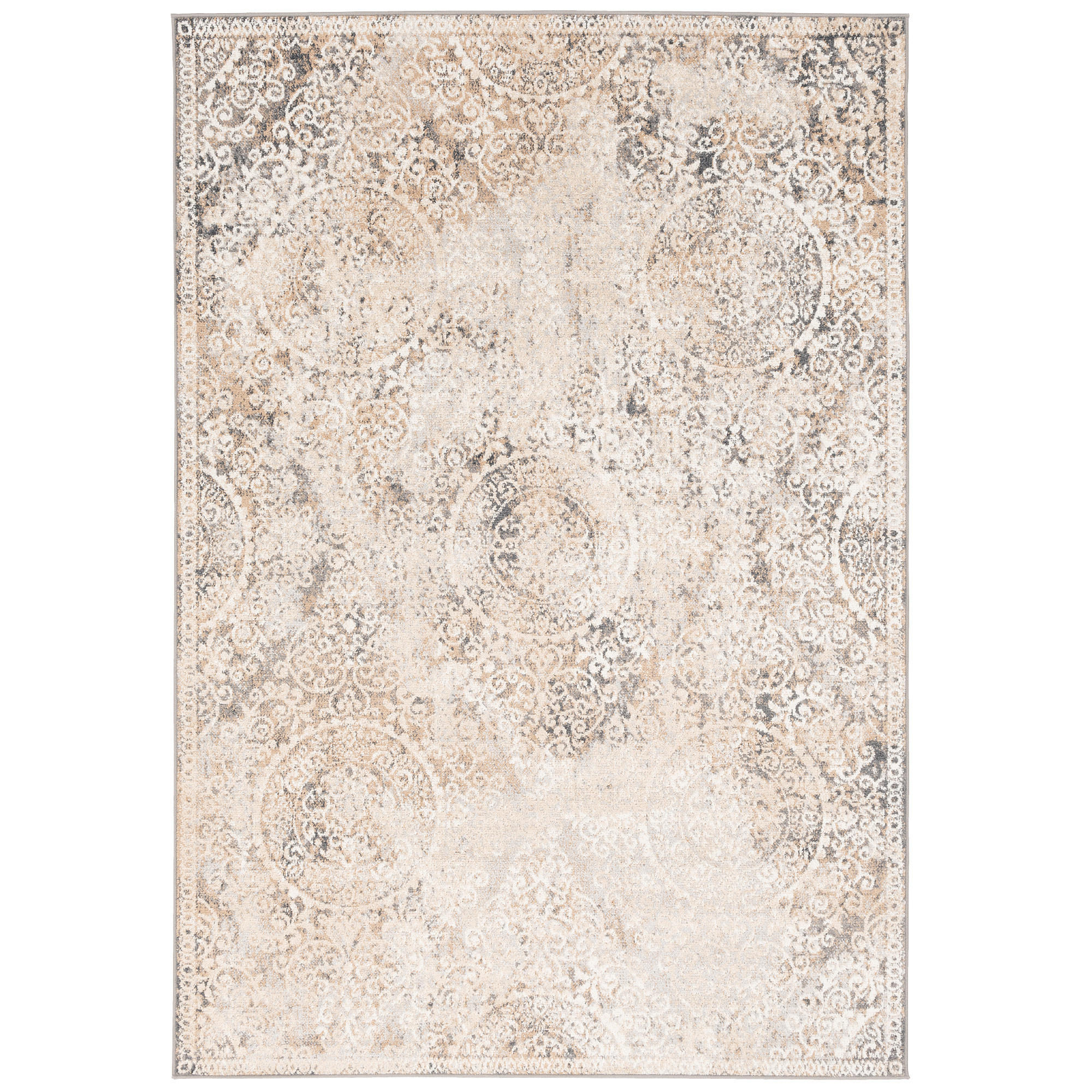 DESIGNER TEPPICH MODERNE ORIENT VINTAGE KLASSIK - Beige, Textil (140/200cm) - Pergamon