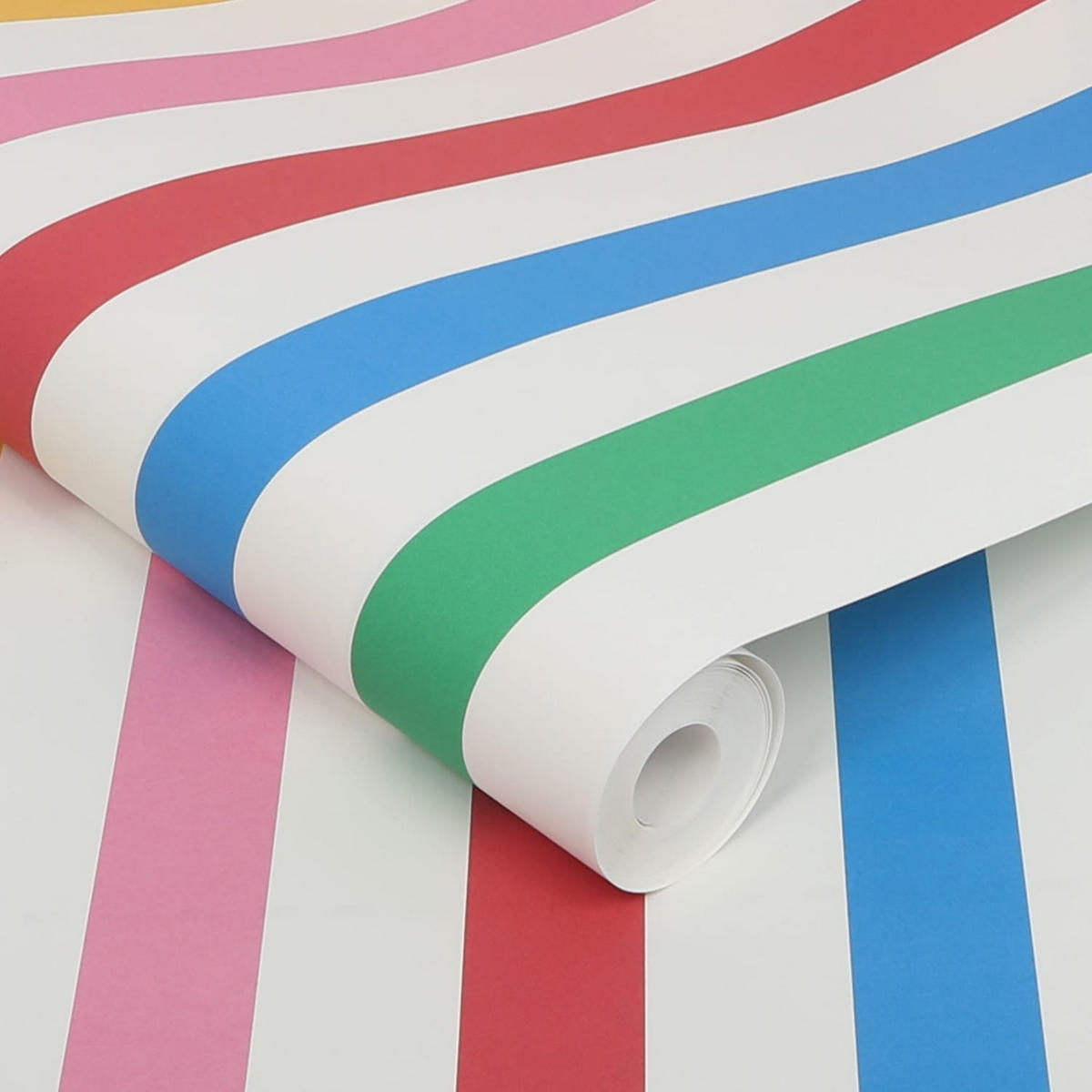 VLIESTAPETE - Regenbogenstreifen - Multicolor, Papier/Kunststoff (52/1000cm) - Joules