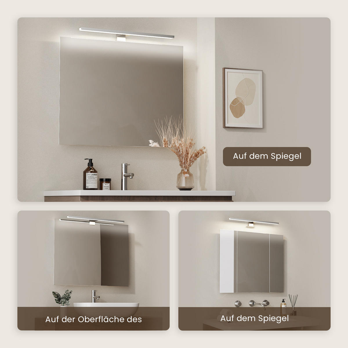 SPIEGELLEUCHTE LED Weiß 6000K 40/10,5/4 cm - Weiß, Kunststoff (4/40/10.5cm) - EMKE