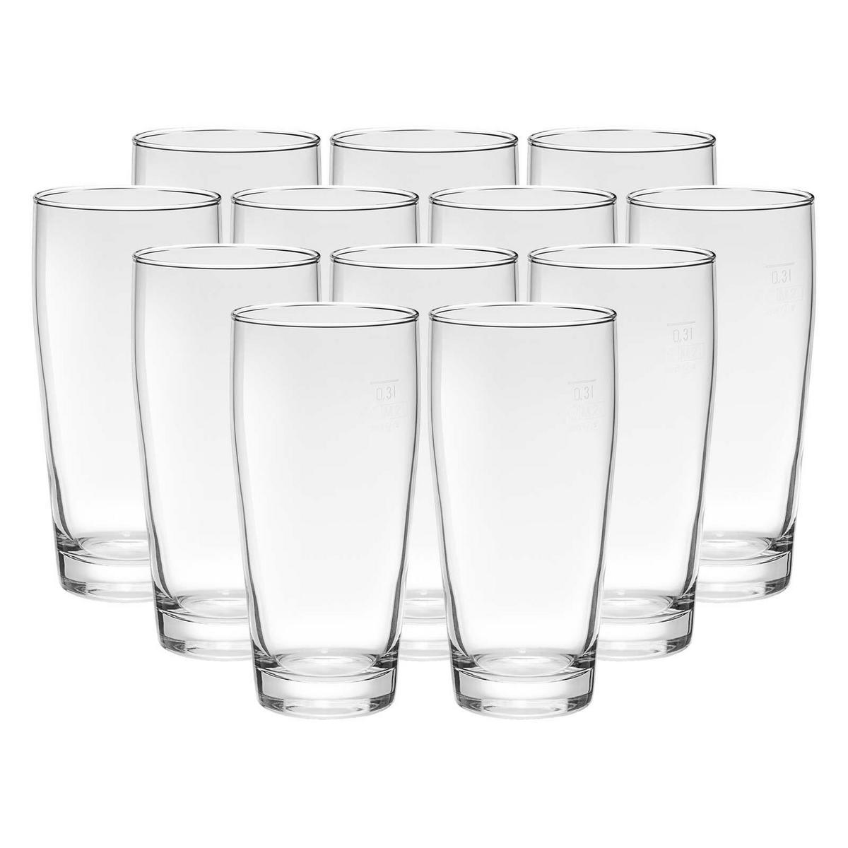 WILLI BECHER GEEICHT Jubilee transparent 0,3 l 12er Set - Transparent, Glas (0.3L) - Pasabahce