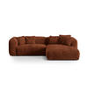 ECKSOFA modular rechts Martina aus Cord ziegelrot 2 Sitzplätze - Orange, Textil (176/283cm) - Micadoni