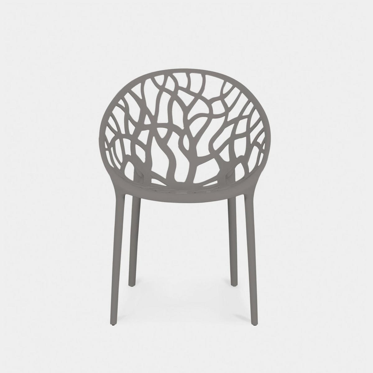 GARTENSTUHL Rhona Grau 52 cm x 79 cm 4er-Set - Grau, Kunststoff (52/79/60cm) - Klast Home