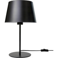 LED-TISCHLEUCHTE aus Metall warmweißes Licht Schnurschalter inklusive energieeffizientes E27 LED Leuchtmittel Matt schwarz Klassik - Schwarz, Metall (23/23/39cm) - Northpoint