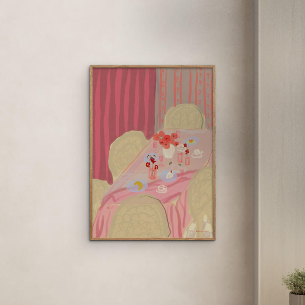 POSTER Katharina Puritscher - Rose Table - Pink, Papier (50/70/0.1cm) - Poster&Frame