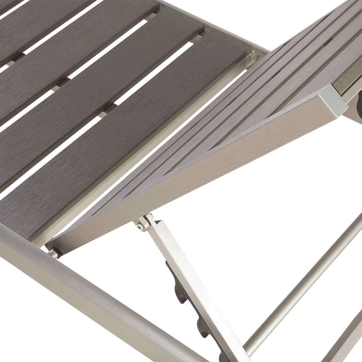 GARTENLIEGE grau Nardo - Grau, Metall (64/93/198cm) - Beliani