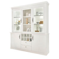 BUFFET weiß Pinie Landhaus, Buffetschrank mit Soft-Close und Beleuchtung - Weiß, Holzwerkstoff/Kunststoff (184/205/44cm) - Furn.Design