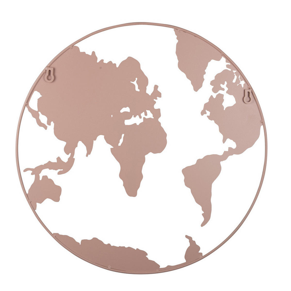 METALLTAFEL Notizen Erde World Ø 50 cm - Rosa, Metall (50/50/0.6cm)