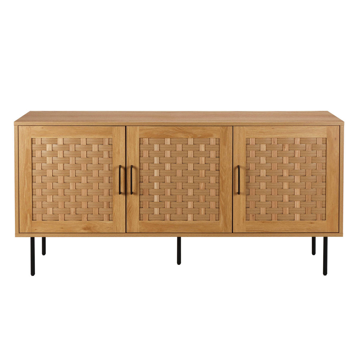 SIDEBOARD, helles Holzeffekt - Beige, Holz (40/75/150cm) - Oviala