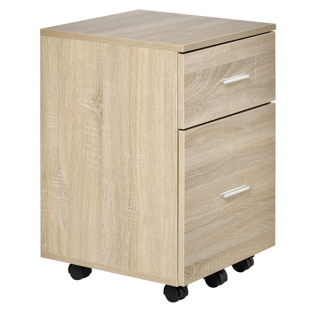 ROLLCONTAINER DE-14406 2 Schubladen, 5 Rollen Eiche - Eichefarben, Holzwerkstoff (39/58.5/39.5cm) - ComfortXL