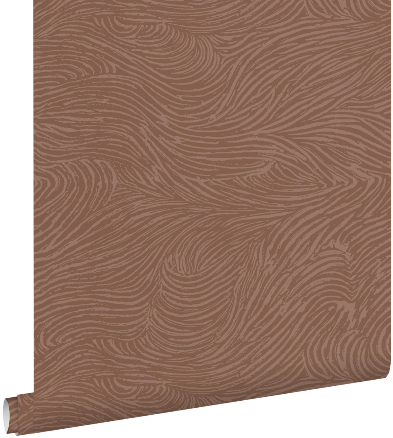 TAPETE 3d Wellenförmige Linien 50 x 900 cm - Terracotta, Papier (50/900cm) - ESTAhome