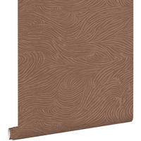 TAPETE 3d Wellenförmige Linien 50 x 900 cm - Terracotta, Papier (50/900cm) - ESTAhome