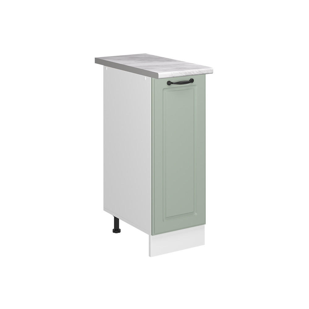 LEKÁRENSKÁ SKRINKA R-Line, Mint vidiecky dom/biely, 30 cm Marmori työtaso - biela/mätovozelená, kompozitné drevo (30/81.6/60cm) - Vicco