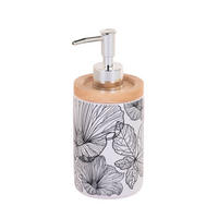 SEIFENSPENDER Keramik Blackflora 8,1/7,5/18 cm - Weiß, Keramik (7.5/18/8.1cm) - 5five Simply Smart