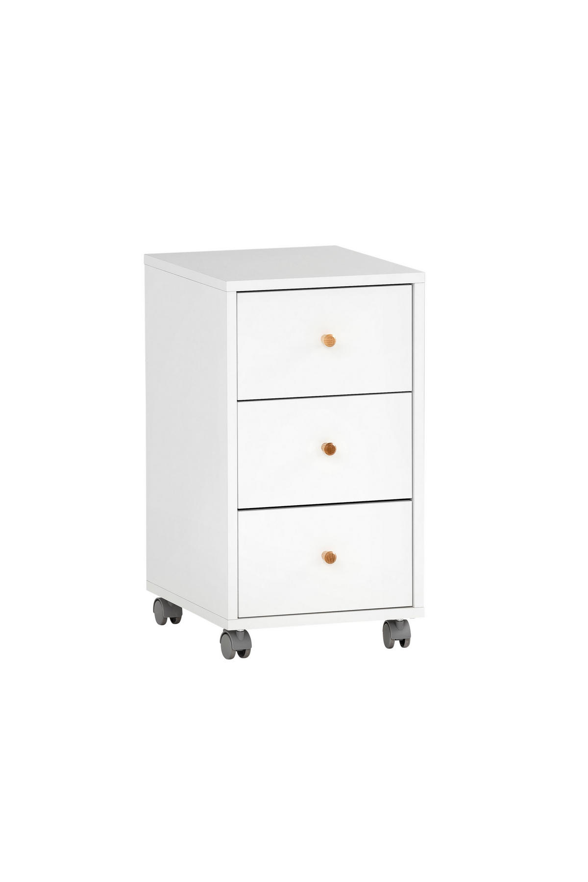 ROLLCONTAINER Jaguar 59,7x32,6x39 cm 3 Schubladen Weiß - Weiß, Holz (32.6/59.7/39cm) - PROREGAL
