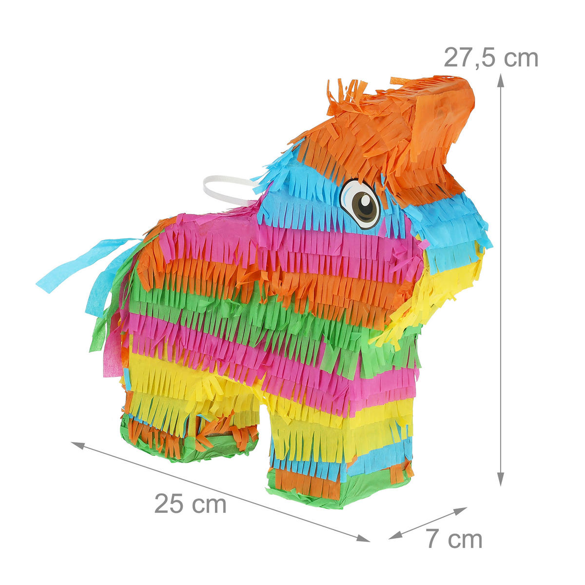 PINATA - Multicolor, Papier/Wellpappe (25/27.5/7cm) - Relaxdays