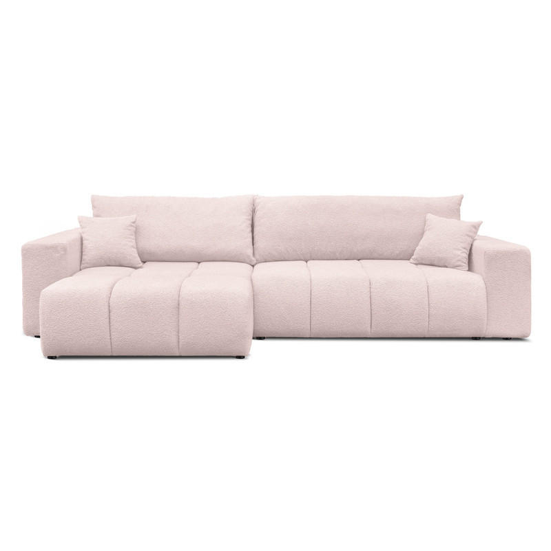 ECKSOFA OFI mit Schlaffunktion und Bettkasten Rosa - Rosa, Holzwerkstoff/Kunststoff (278/145cm) - Idohome