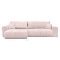 ECKSOFA OFI mit Schlaffunktion und Bettkasten Rosa - Rosa, Holzwerkstoff/Kunststoff (278/145cm) - Idohome